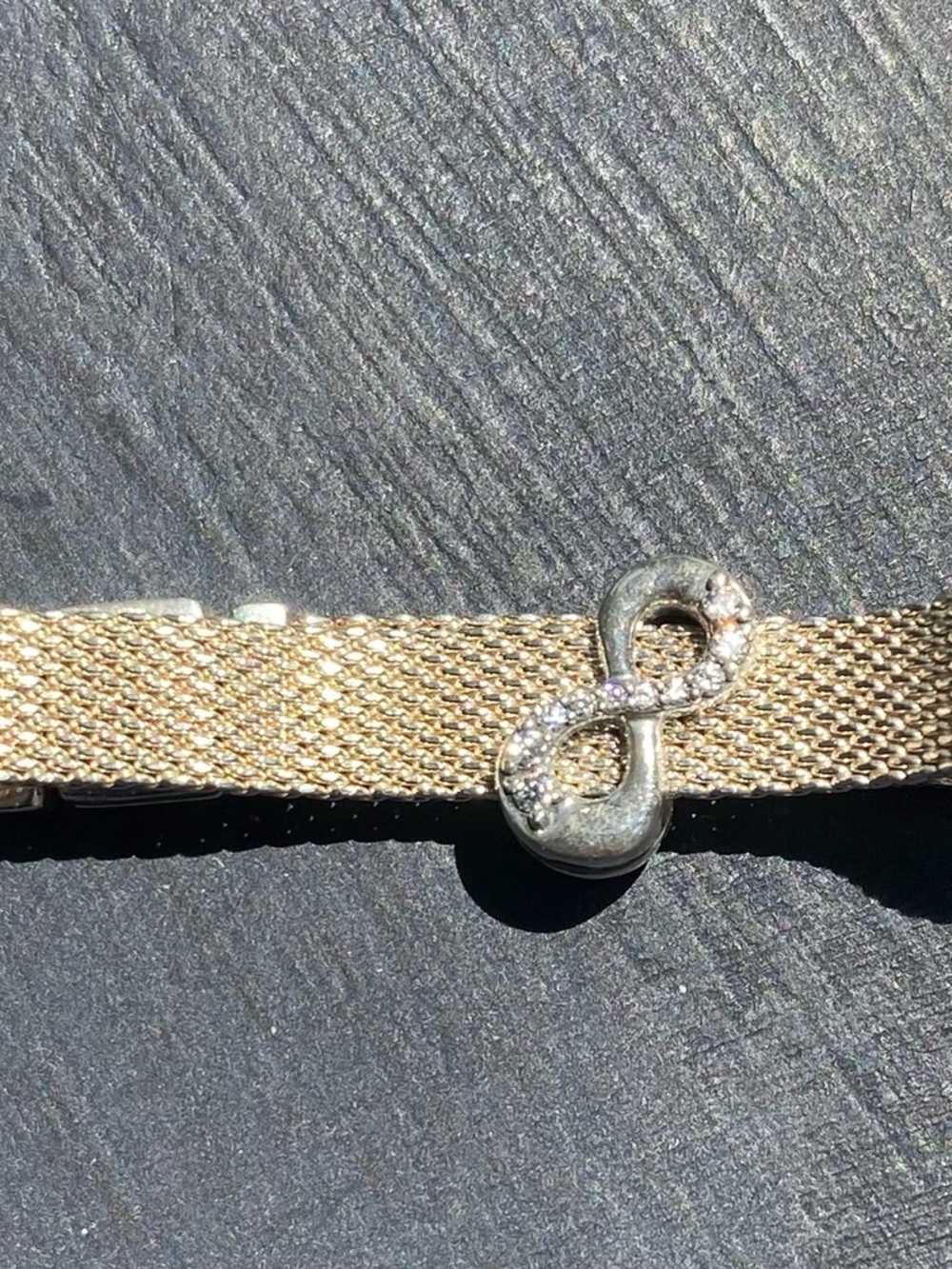 Pandora Reflection Mesh Bracelet Sterling Silver with Infinity Clip Charm - Picture 5 of 6